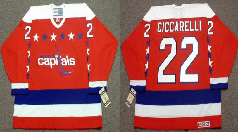 2019 Men Washington Capitals #22 Ciccarelli red CCM NHL jerseys->washington capitals->NHL Jersey
